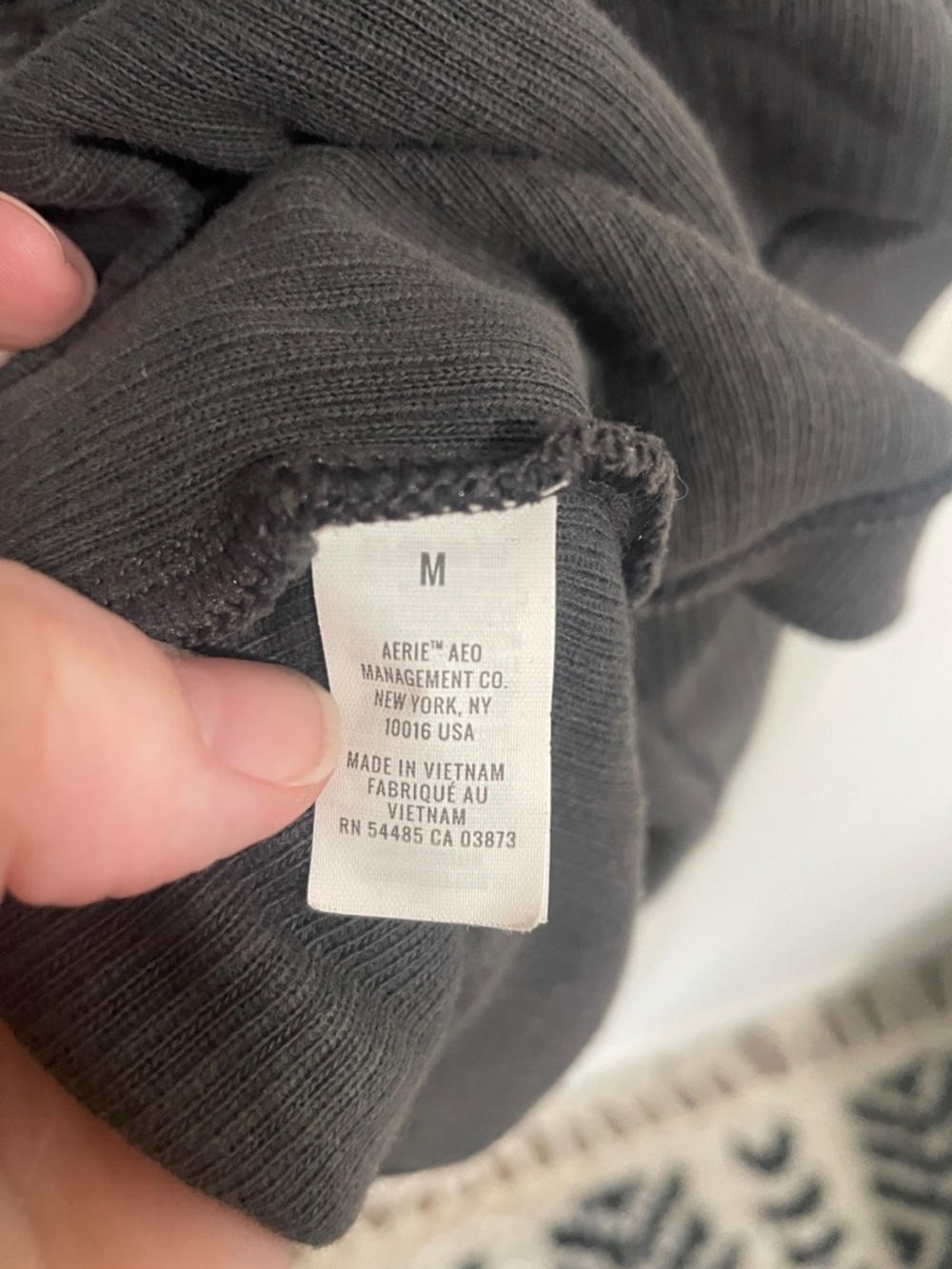 aerie Oversized Ribbed Crewneck Sweatshirt in Charcoal M - Picture 5 of 8
